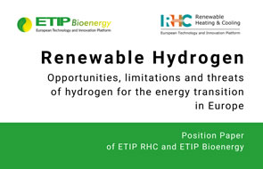 Joint position paper on Renewable Hydrogen - by ETIP RHC and ETIP Bioenergy